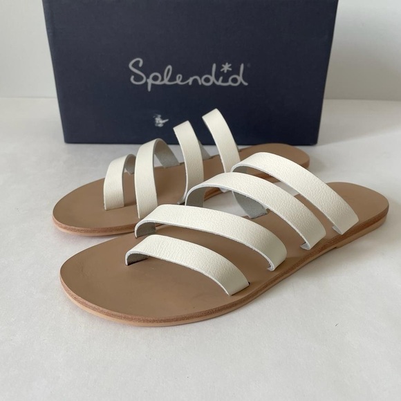 Nib Splendid Salome Flat Sandals in Ivory - Picture 6 of 8